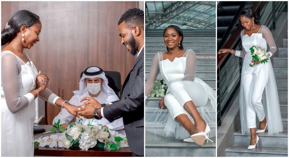 Nigerian man, Duru C.E. weds his woman in UAE.