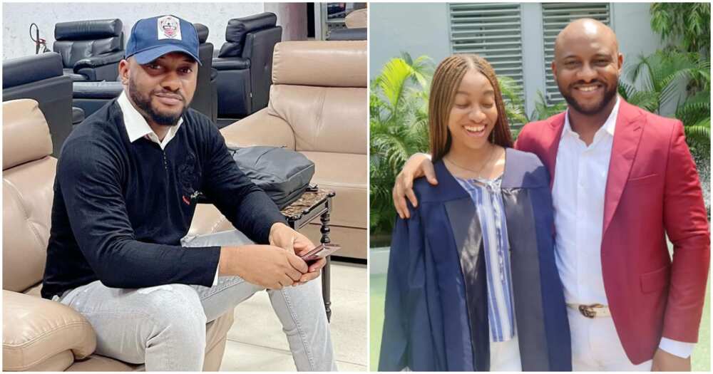 Yul Edochie catches flight to Lagos for daughter's matriculation