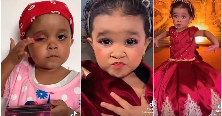 Little girl's reaction after putting on makeup is hilariously