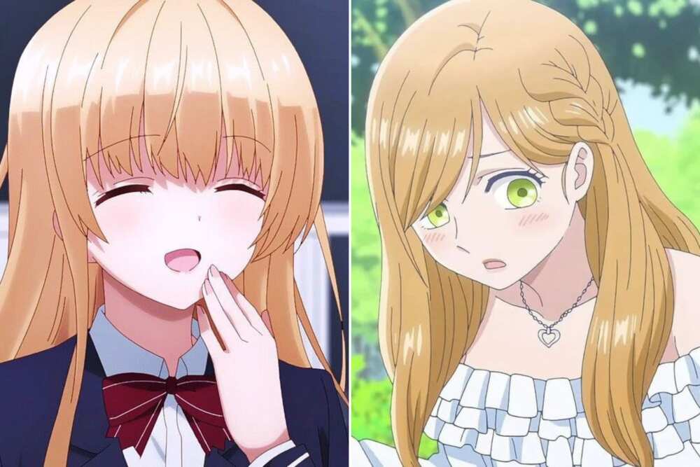 anime girl with blonde hair
