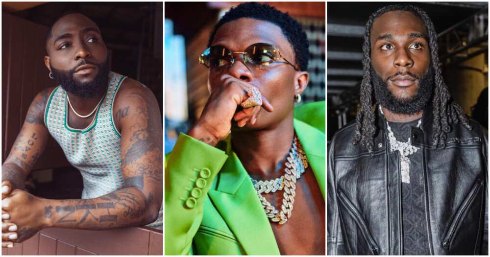 Wizkid, Burna Boy, Davido