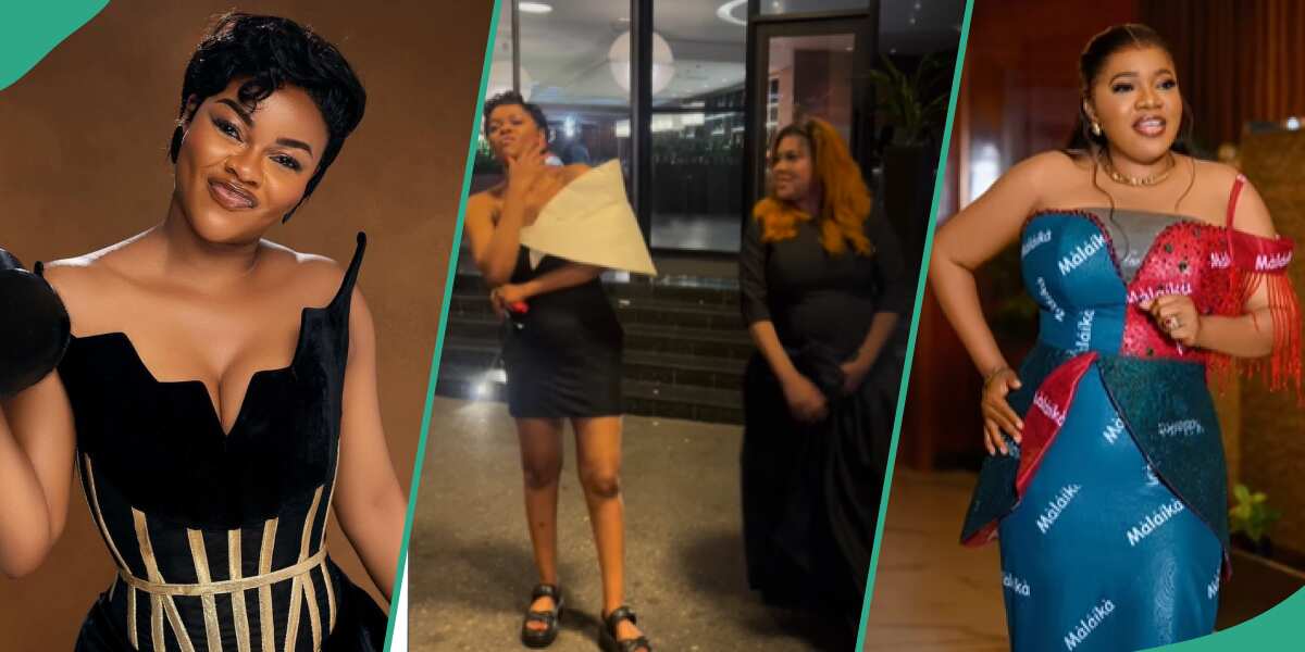 True friends are rare! Video of Toyin Abraham hailing Kehinde Bankole after her AMVCA win goes viral