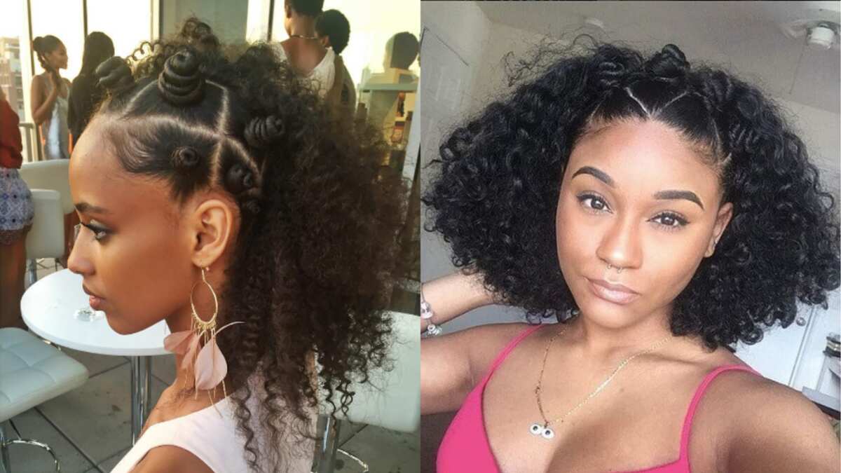 Cute Curly Hairstyles Black Girl - Temu