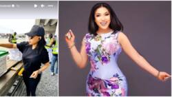 2023 governorship election: “I am optimistic we shall smile” - Tonto Dikeh votes in Rivers state, shares video