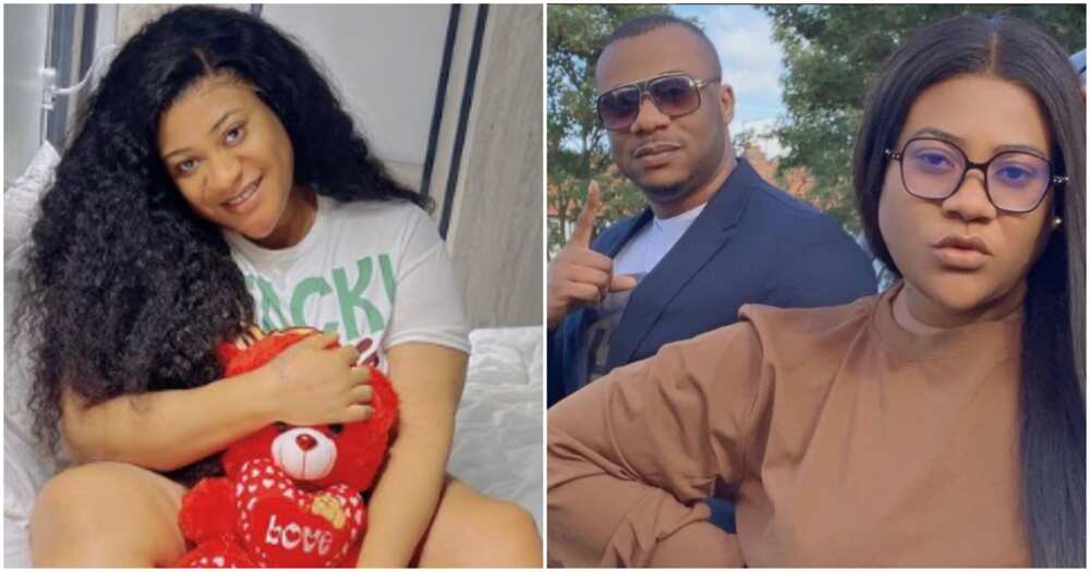 Actress Nkechi Blessing and ex lover Falegan