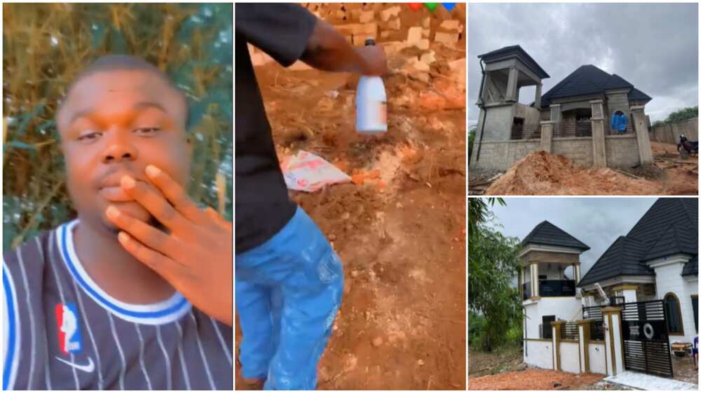 Building houses in Nigeria/House painted white.