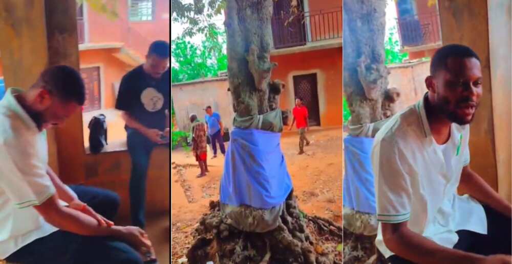 Nigerian youths show shrine Nigerian youths show shrine