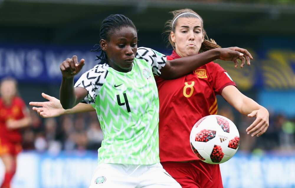 Christy Ucheibe in action for Nigeria