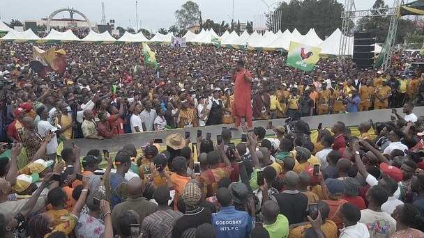 Anambra election: Actor Zubby Michael campaigns for APGA, Soludo