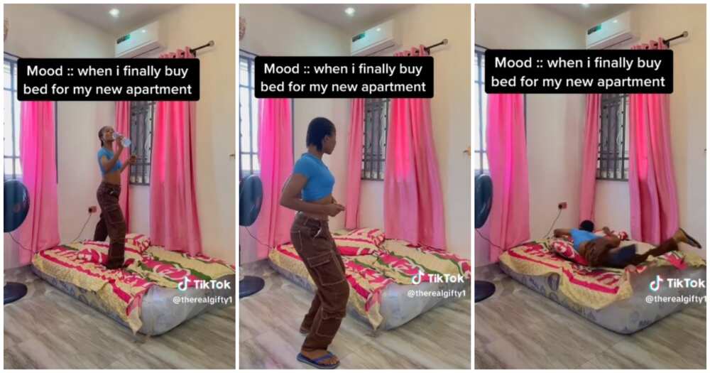 Nigerian lady, tear rubber bed