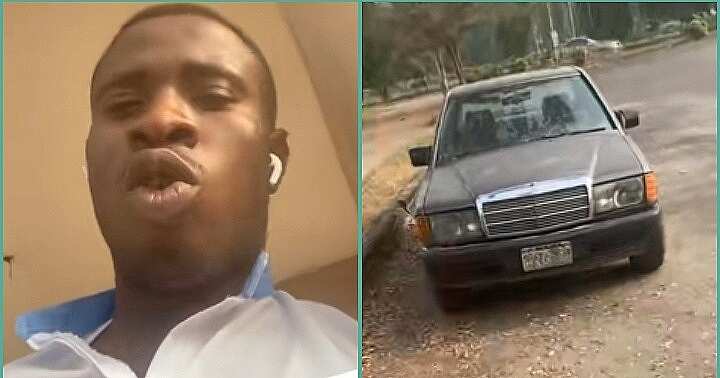 Man shares video of old Mercedes 190 his matron drives after working for over 20 years
