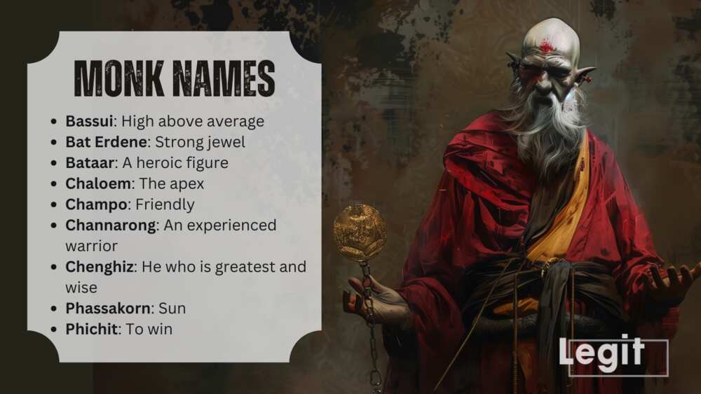 monk names with meanings