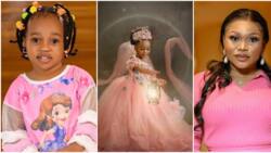 Weeks after welcoming 2nd baby, Ruth Kadiri marks 1st daughter's 3rd birthday in style, fans gush over pics