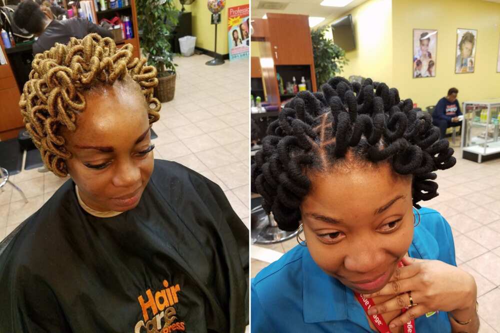 short loc styles for women