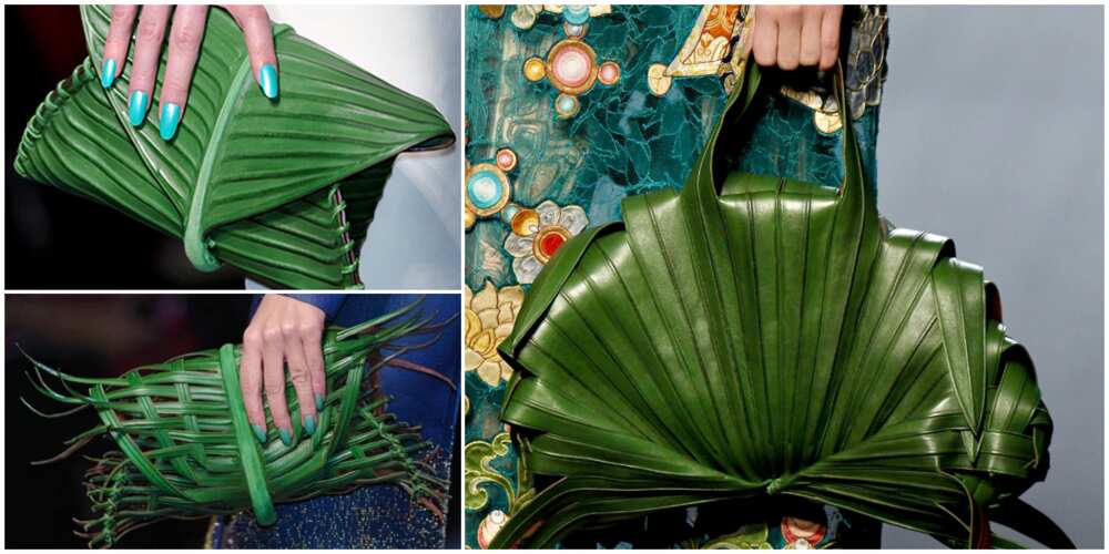 Massive Reactions as Photos of Banana Leaf Clutch Bag Reportedly Running into Millions Emerge on Social Media