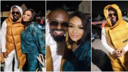 "Ran into my ex-boyfriend": Victoria Inyama links up with Jim Iyke after 12 years, kisses him in sweet video