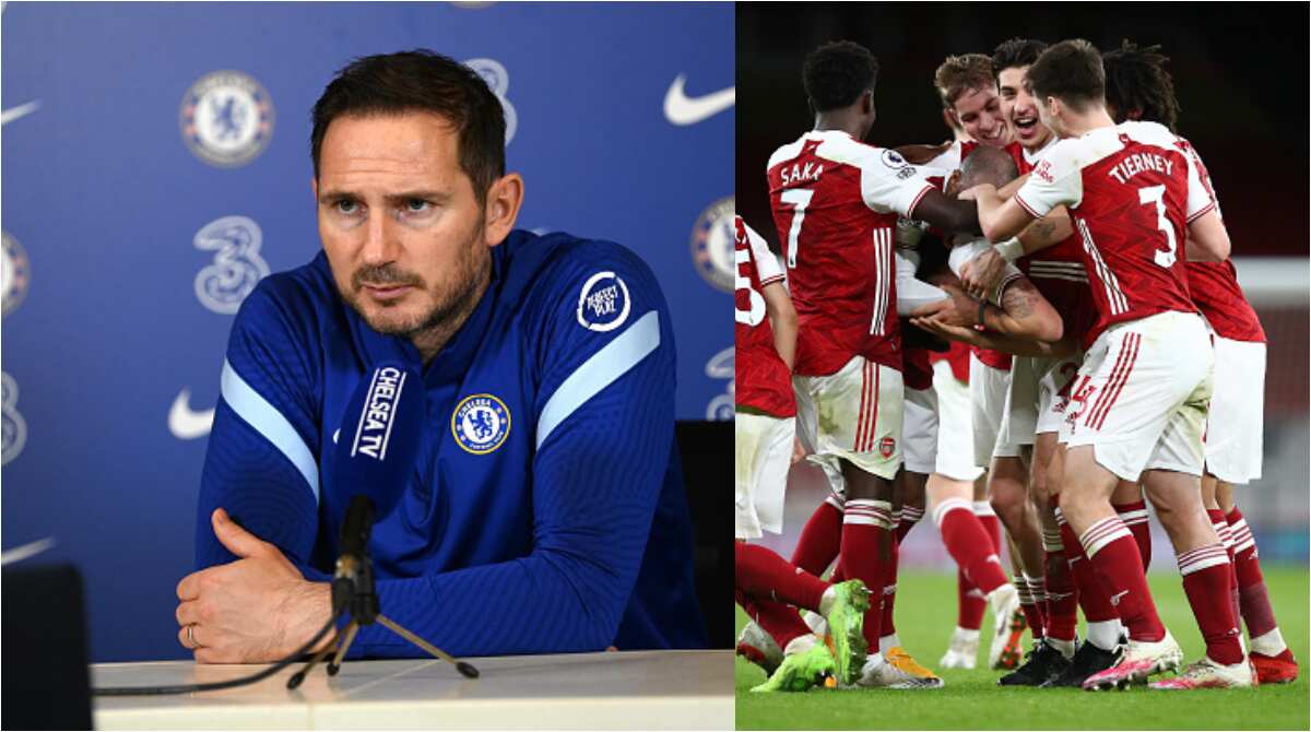 Angry Frank Lampard blasts Chelsea stars, says 1 thing about them after Blues suffered 3-1 defeat at Arsenal