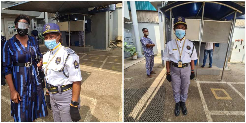 Nigerians celebrate female security officer who has never collected bribe, photos of her spark reactions