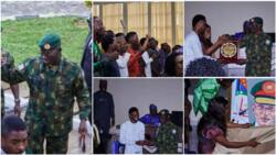 Emotional moment as Buhari’s chief of defence staff visits alma mater, commissions powerful project