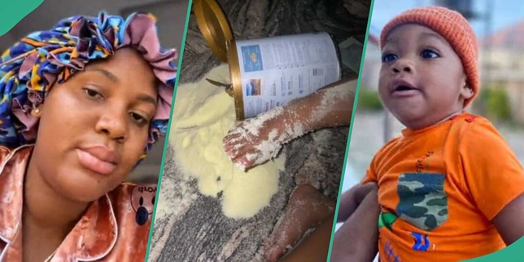 Watch video as little boy wastes milk worth N27,000