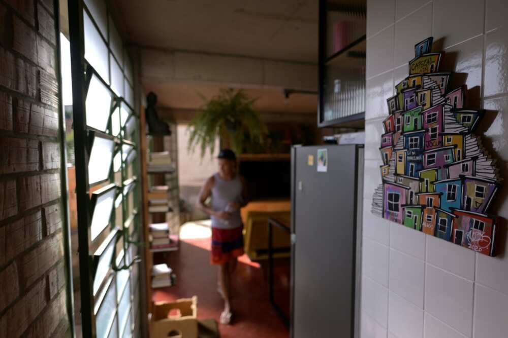 A view of the interior of Kdu dos Anjos's small but prize-winning home in a populous favela in the Brazilian city of Belo Horizonte