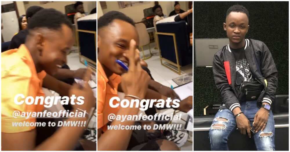 Davido signs new artiste Ayanfe to DMW Records (photos)