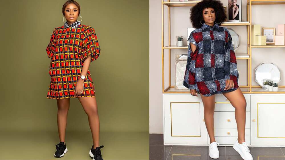 Ankara shirt dresses Ankara shirt dresses