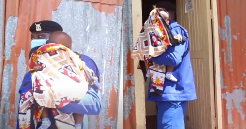 Police Officer Warms Hearts After Helping KCPE Candidate Take Care of Baby While She Sits for Exams