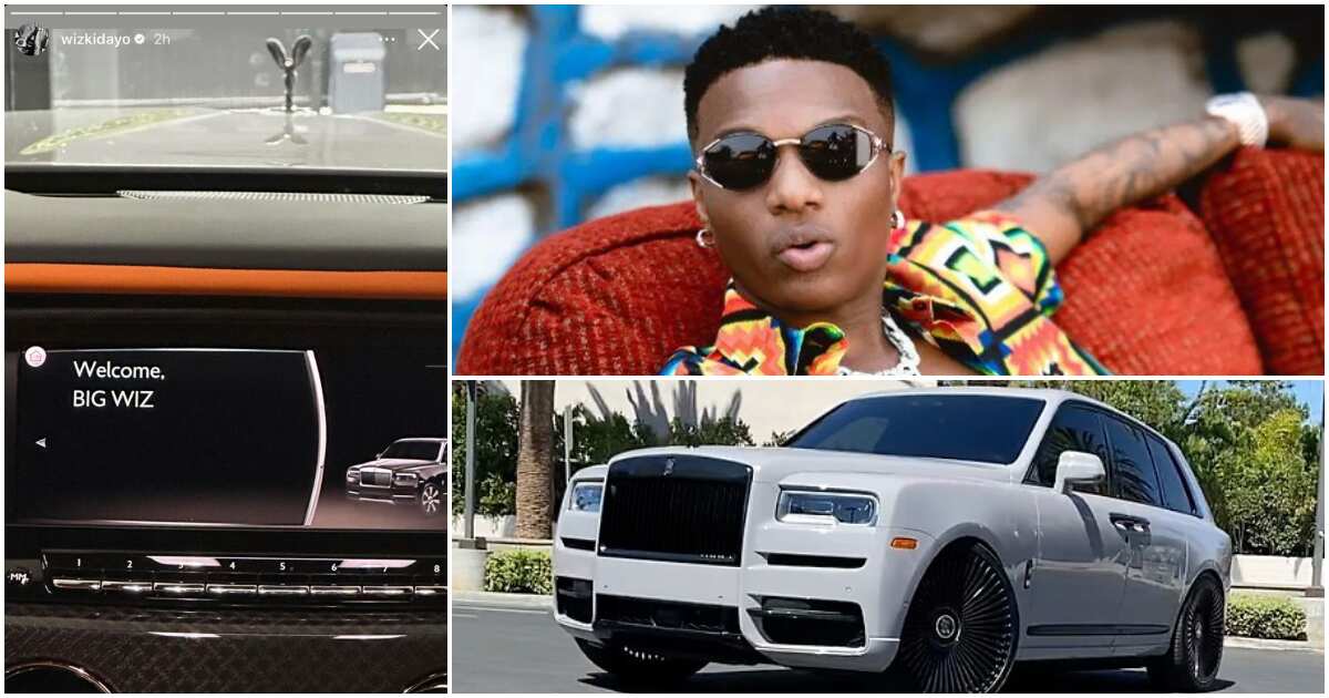Silent Billionaire: Wizkid Stuns Many With the Interior of His New Roll Royce Cullinan, Shares Pics