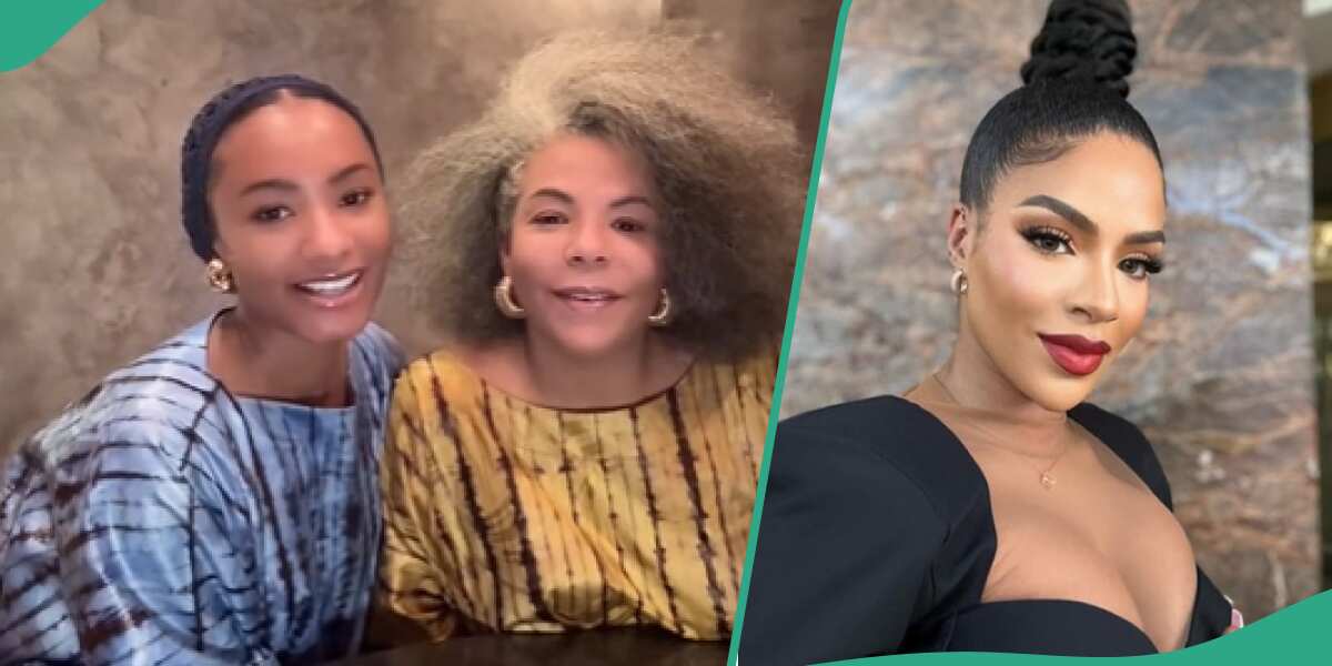 See how Nigerians reacted to resemblance between Temi Otedola's mum and BBNaija star Venita