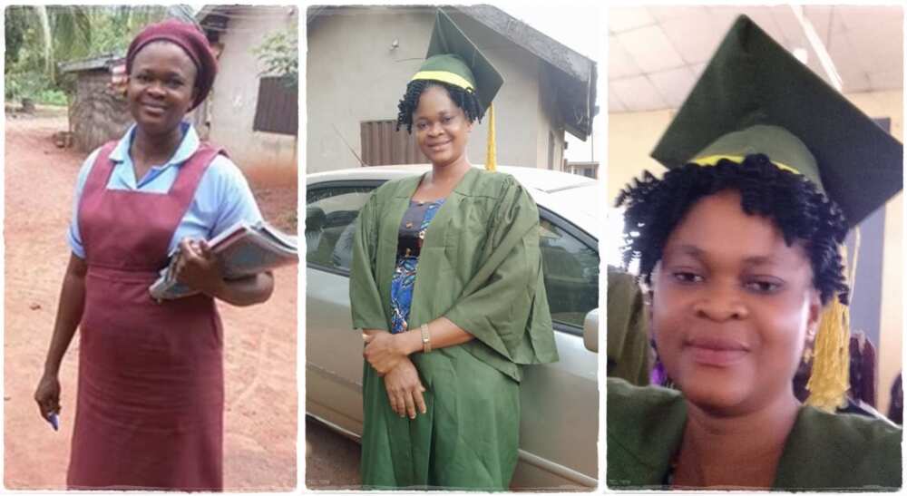 Nigerian woman starts university after graduating from secondary school.