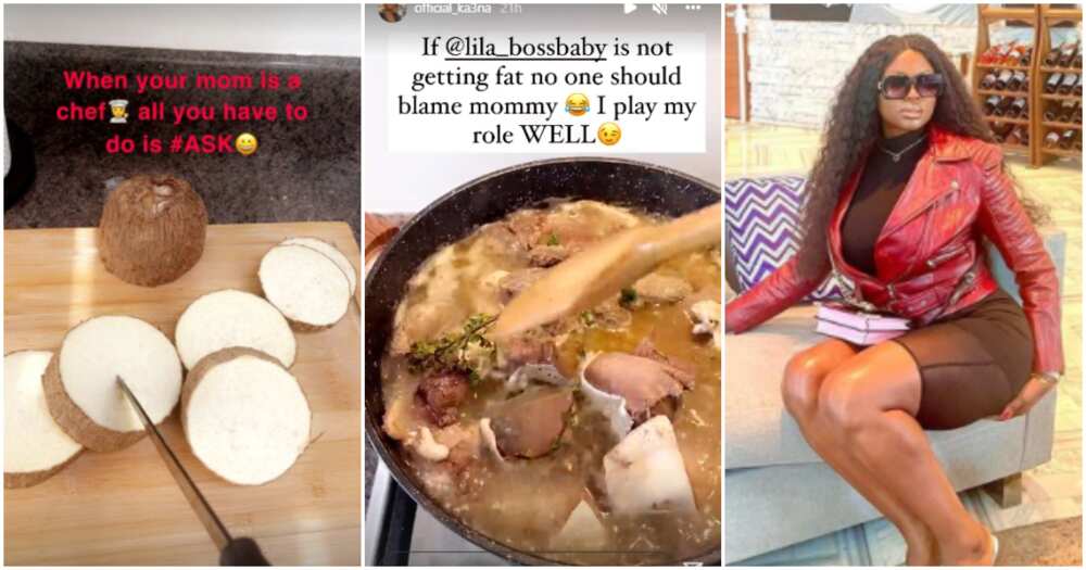 Ka3na's daughter requests for pounded yam