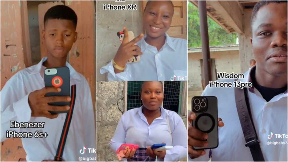 Pupils with iPhones