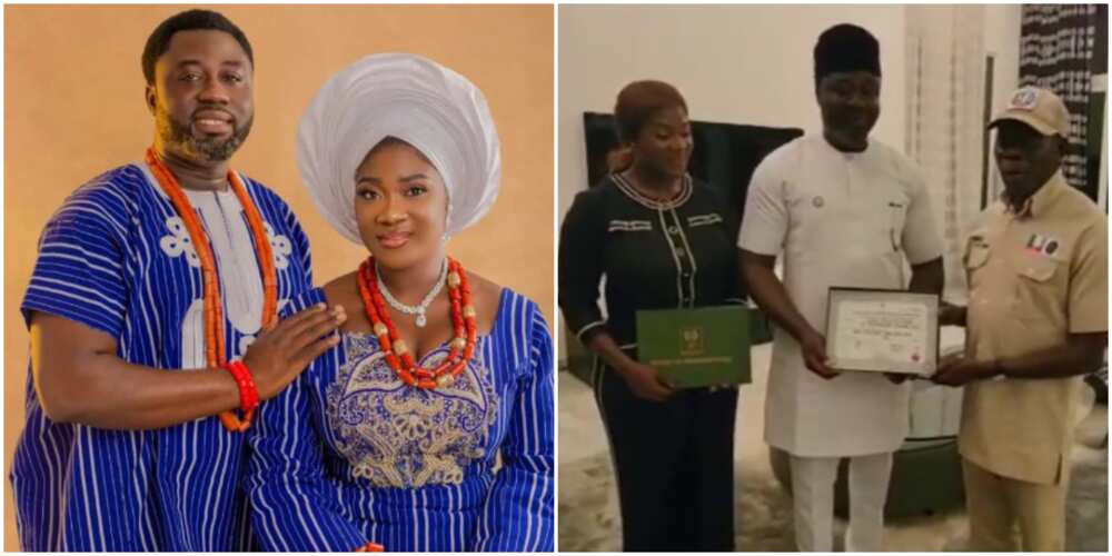 Mercy Johnson and her husband Prince Odianosen Okojie, Mercy and her husband visit Adams Oshiomole