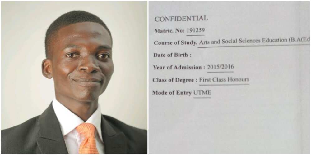 Young Man Who Had no Money to Buy JAMB Form Emerges Best Student, Bags First Class