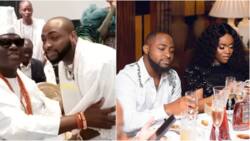 "I wish Ooni will say he wants to marry Chioma, I wan watch drama": Reactions as Davido & fiancee meet monarch