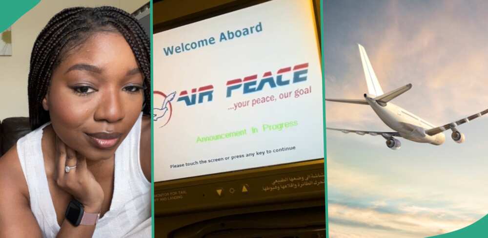 Lady flies to London with Air Peace.