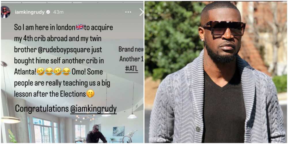 Peter Okoye Psquare congratulates Brother for new house in Atlanta, Paul Okoye