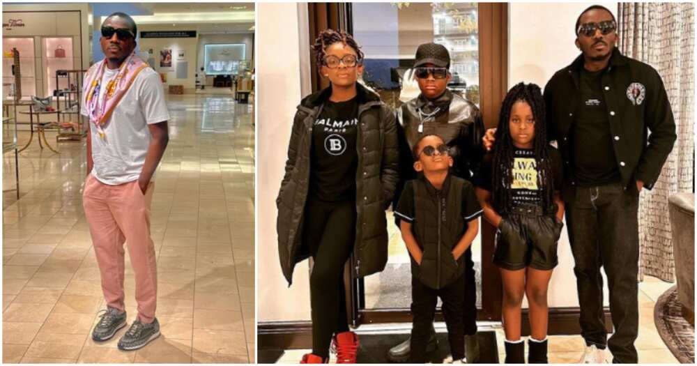 Photos of comedian Bovi and his family