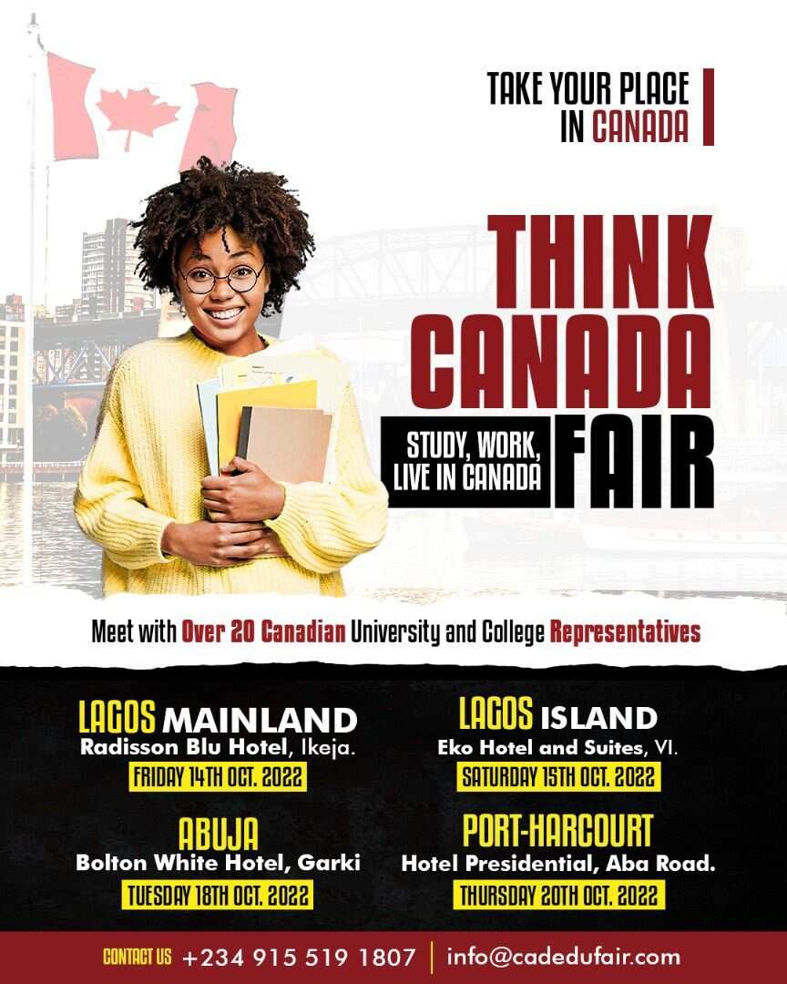 Take your Place in Canada 2023 at Nigeria’s Biggest Study Fair