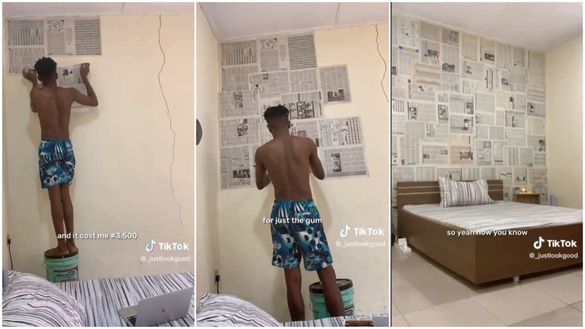 Home setup ideas: Watch the video of this brilliant man using newspapers as interior decor materials