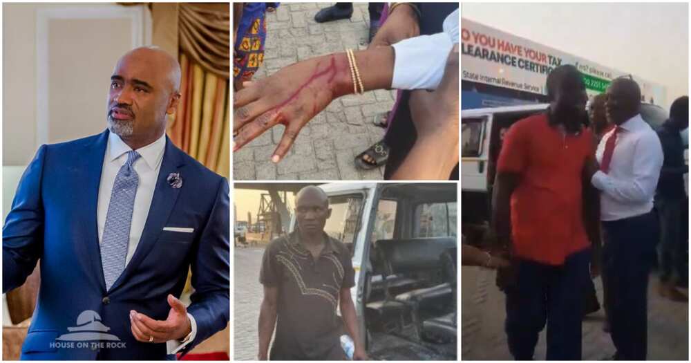 Clips of the bus Paul Adefarasin is alleged to have attacked and destroyed emerges
