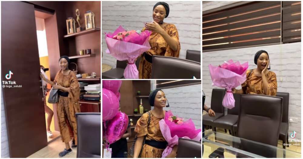 Mr Eazi surprises Temi Otedola before first stage play. Mr Eazi surprises Temi Otedola before first stage play.