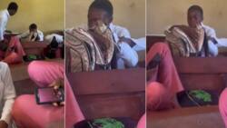 "Don't expose him": Secondary school boy causes stir after opening his bag in school, video trends