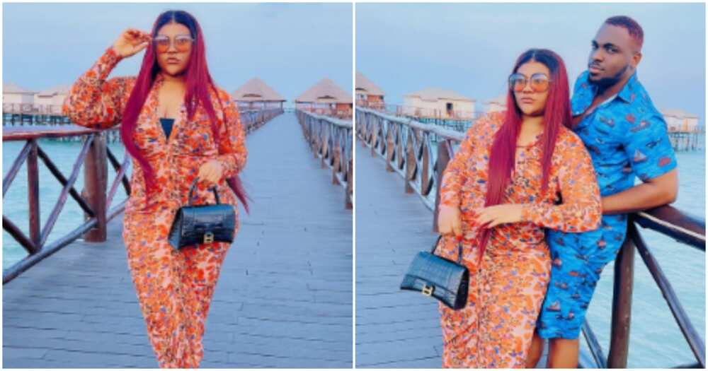 Actress Nkechi Blessing and her lover