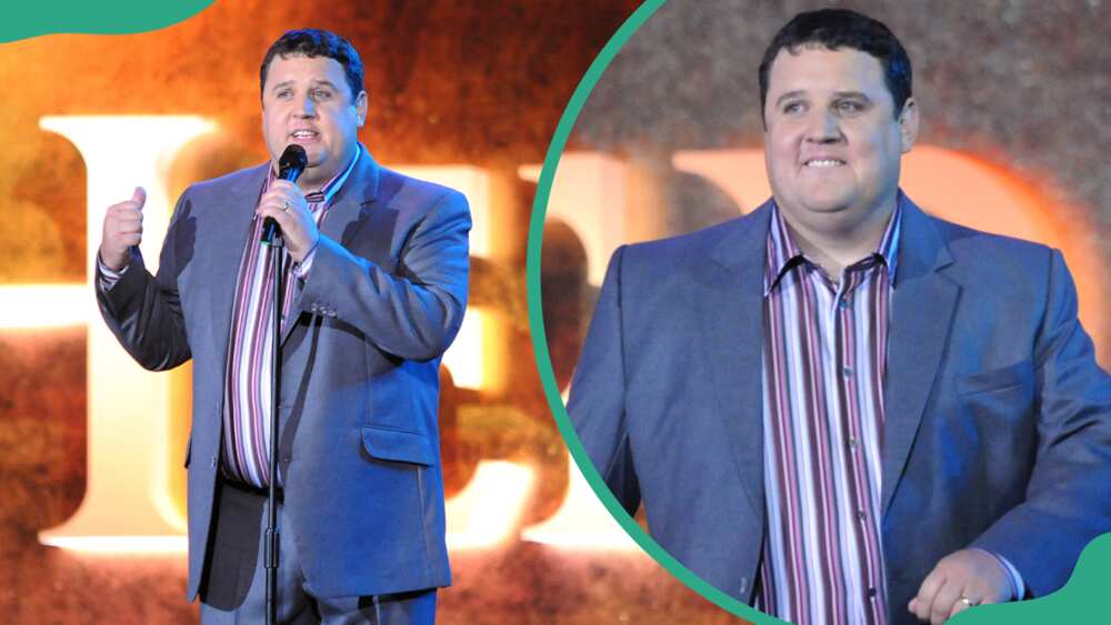 Comedian Peter Kay performs on stage during the Heroes Concert at Twickenham Stadium