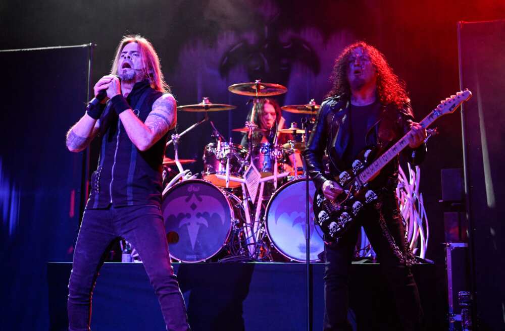 Singer Todd La Torre and Guitarist Michael Wilton of Queensryche perform at Fox Theater