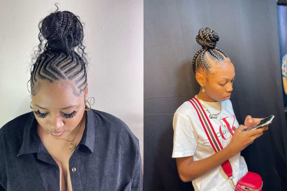 Best EASY #BraidStyle HALF Cornrows HALF Curly