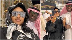 Mercy Aigbe and husband share loved-up dazzling pictures from Saudi: "May the Almighty accept all your Duas"