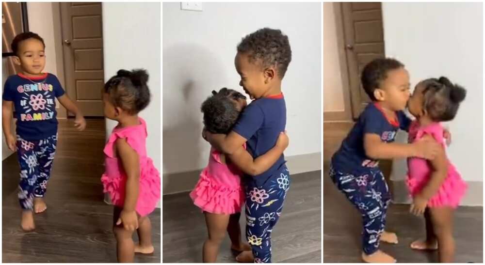 Two kids showing each love in amazing video.